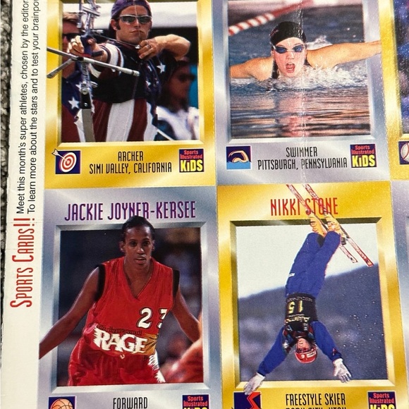 Uncut sheet of Sports Illustrated for Kids cards from Series 3 March 1997 - Picture 2 of 9